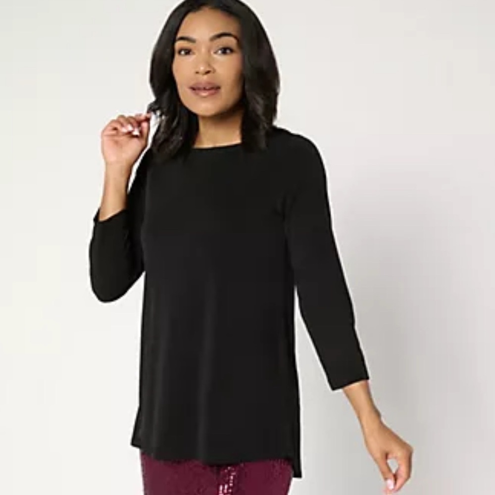 Susan Graver Modern Essentials Black Top